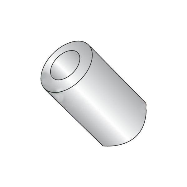 Newport Fasteners Round Spacer, #6 Screw Size, Plain Stainless Steel, 3/8 in Overall Lg, 0.140 in Inside Dia, 500 PK 239265 - main
